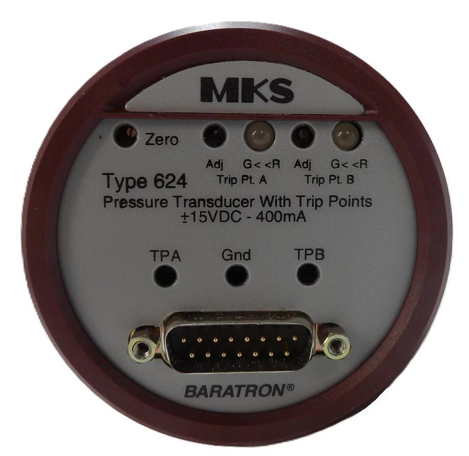 Used MKS Instruments 624A-16007 Baratron Pressure Transducer Type 624 Working