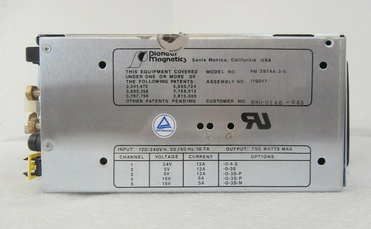 Pioneer Magnetics PM 2974A-3-5 DC Power Supply 119017 SVG 680-0146-045 New