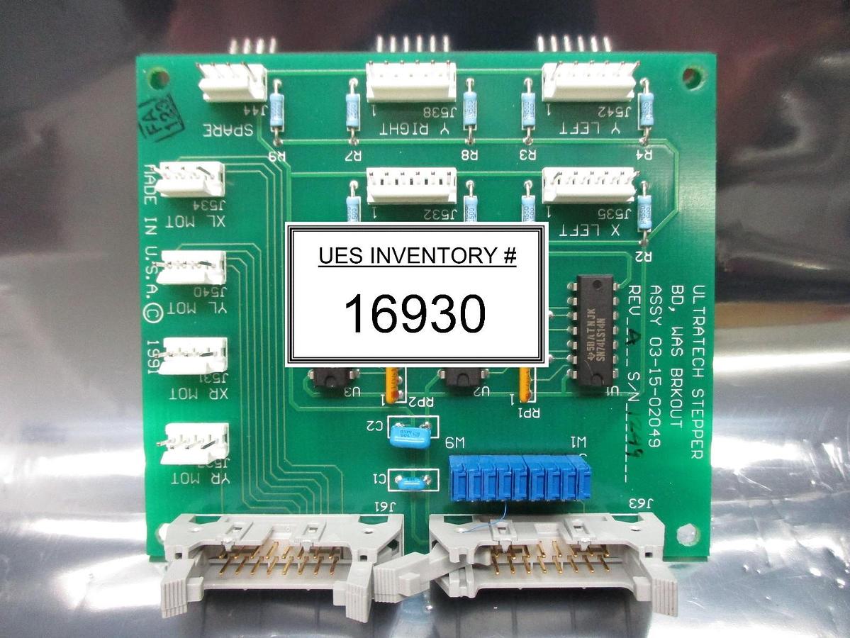 Used Ultratech Stepper 03-15-02049 WAS Breakout Board PCB 4700 Used Working