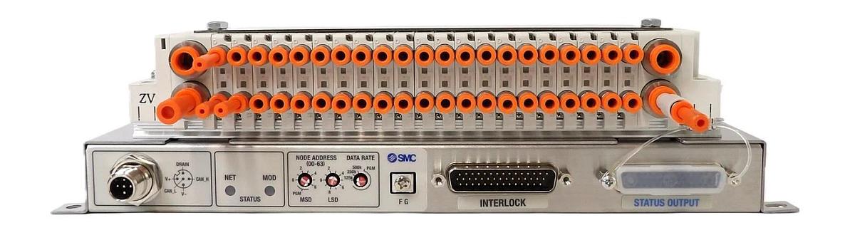 Used SMC IN587-21 21-Port Pneumatic Manifold SJ2A60T-5NFZ-N1-X21 AMAT New Surplus