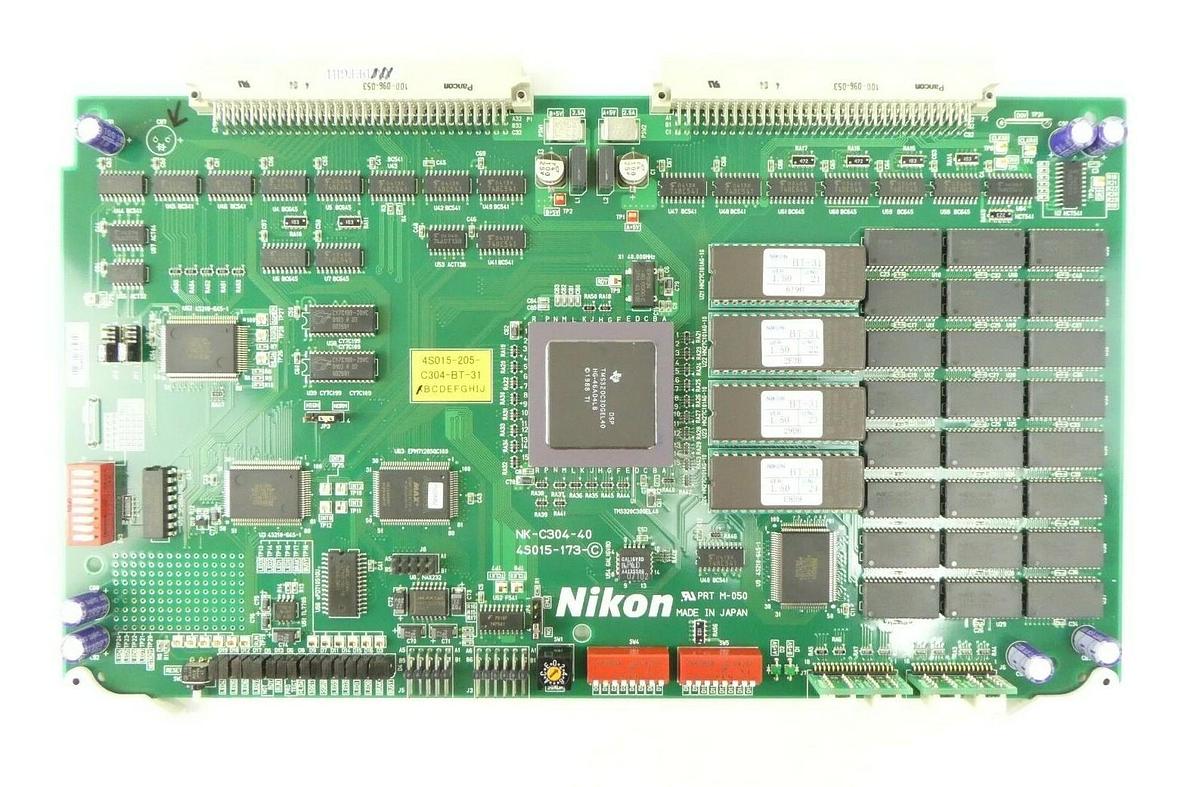 Used Nikon 4S015-173-Ⓒ CPU Processor PCB Card NK-C304-40 NSR Needs Capacitor As-Is