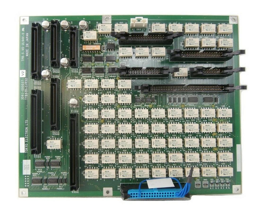 Used TEL Tokyo Electron 3D81-000037-V2 Board TYB62D-1/PS2 PCB T-3044SS Working Spare