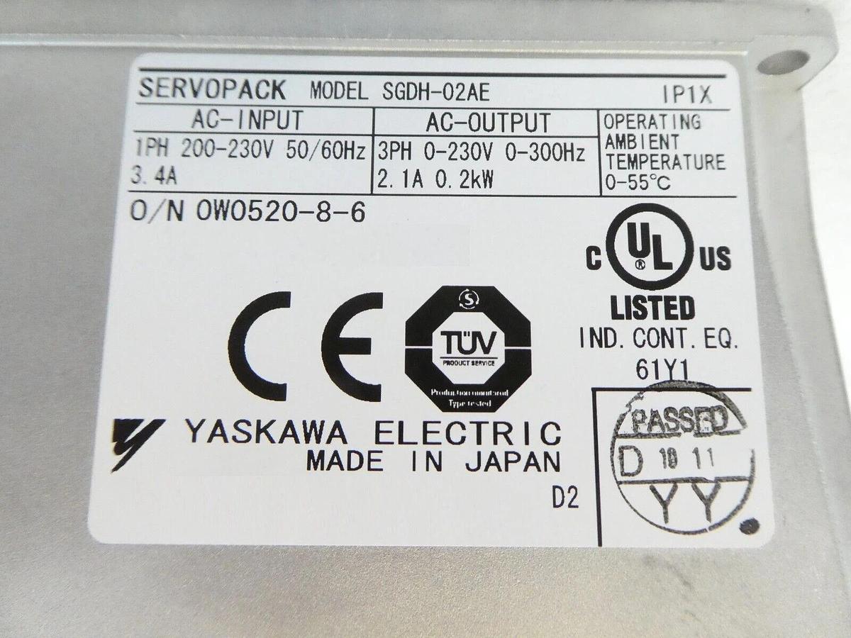 Refurbished Yaskawa Electric SGDH-02AE Servo Driver SERVOPACK OEM Refurbished