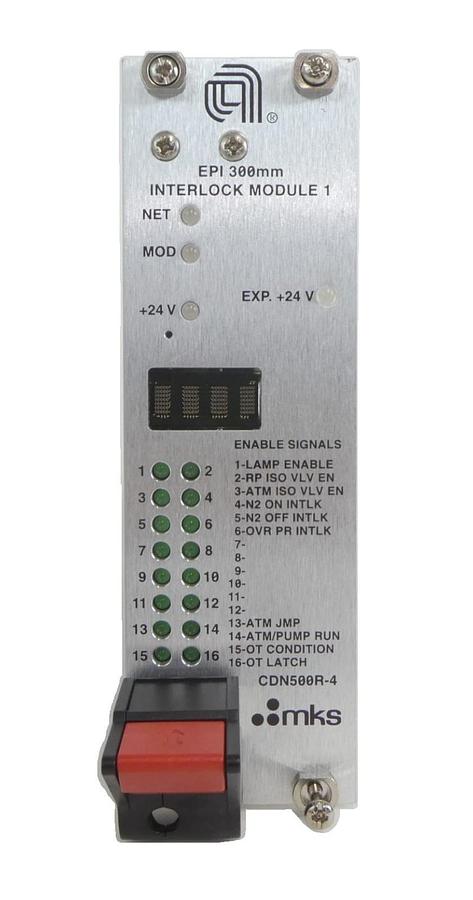 Used MKS Instruments AS01500-4-1 Interlock Module PCB CDN497 AMAT 0190-37669 Working