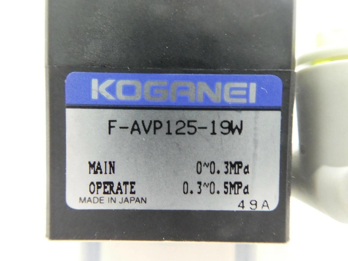 Used Koganei F-AVP125-19W Air Operated Valve F-AVP125 Type Lot of 20 Working Surplus
