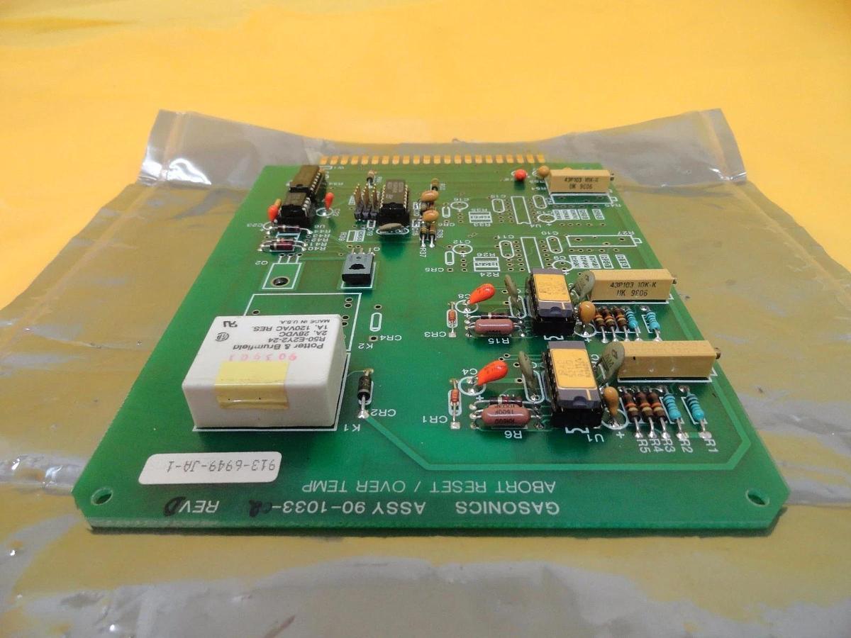 Used GaSonics 90-1033-02 Abort Reset Over Temp PCB Card Novellus Working Surplus