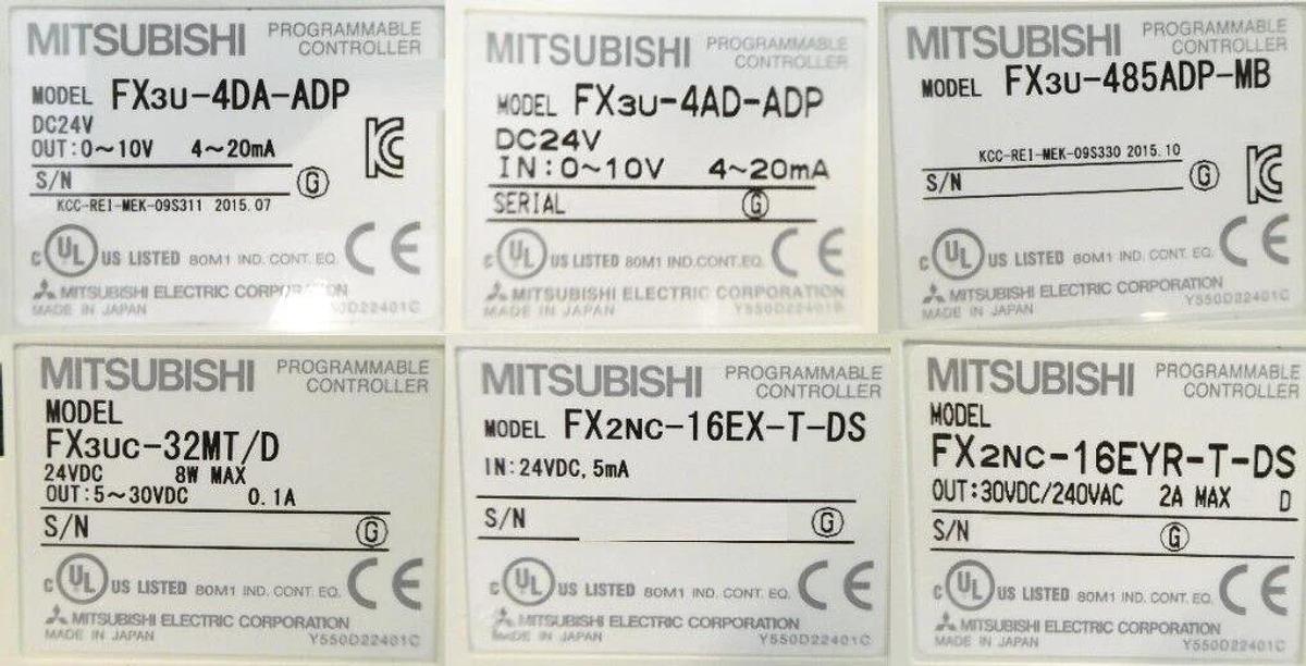 Used Mitsubishi MELSEC PLC Control Assembly FX3UC-32MT/D FX2NC-16EYR-T-DS FX3U Spare