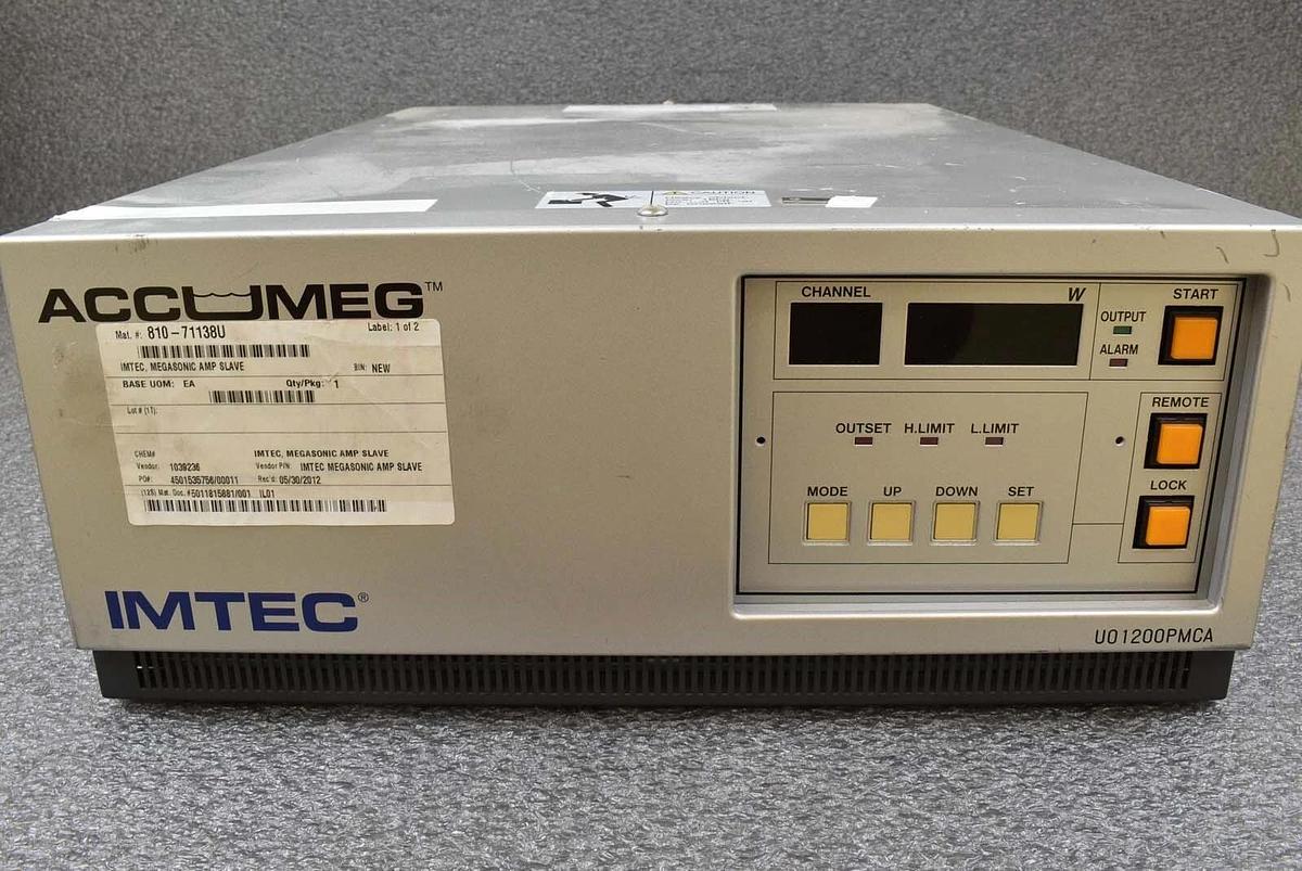 Used Kokusai Electric UO1200PMCA Ultrasonic Generator IMTEC Accumeg 10-0060654 Spare
