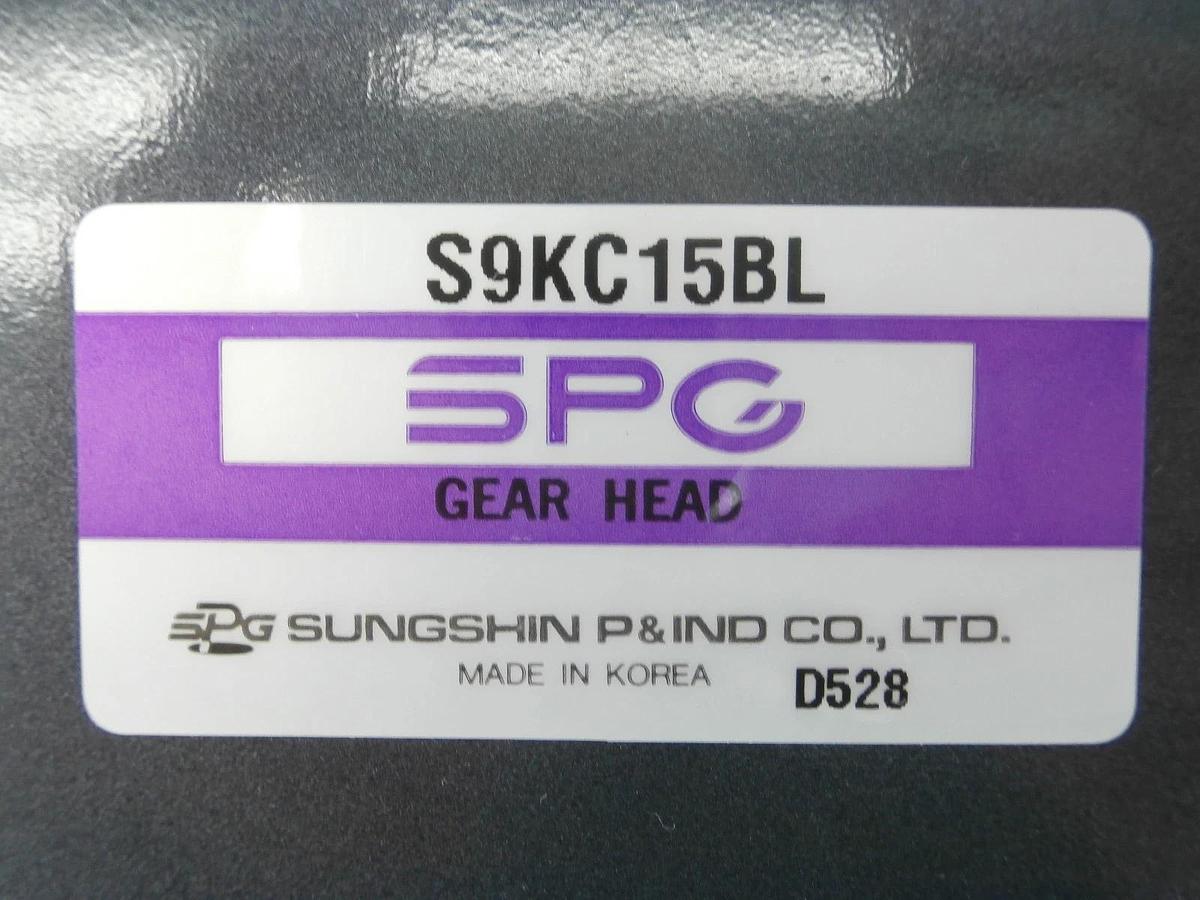 Used SPG Motors S9R90GKL-ES12CE Reversible Motor with Gear Head S9KC15BL Used Working