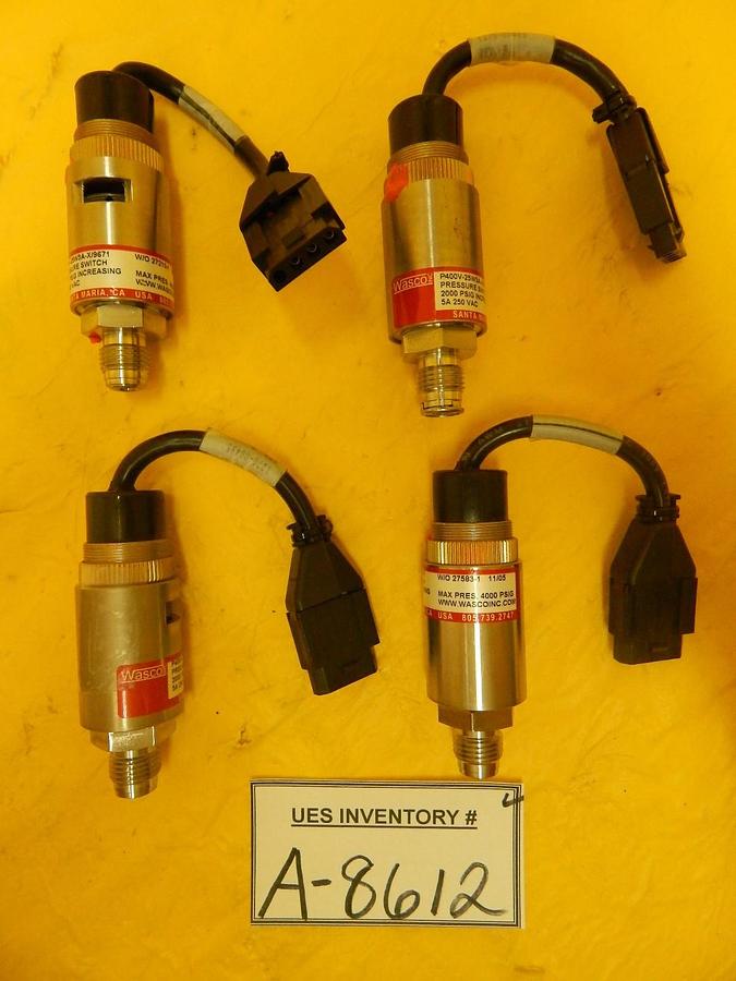 Used Wasco P400V-25W3A-X/9671 Vacuum Pressure Switch Lot of 4 Used Working