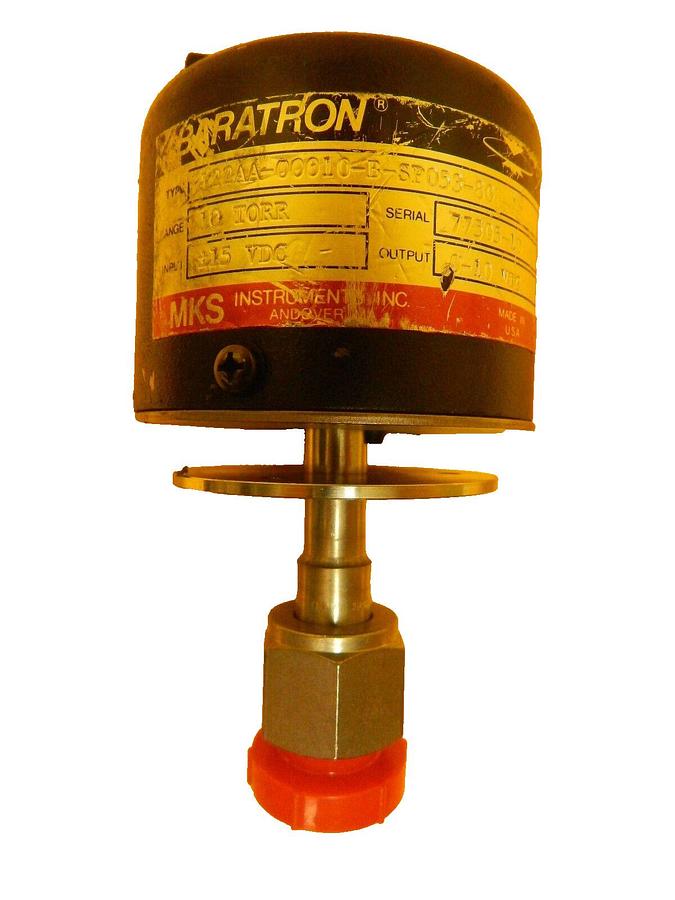 Used MKS Instruments 122AA-00010-B-SP053-80 Baratron Transducer Tested Working