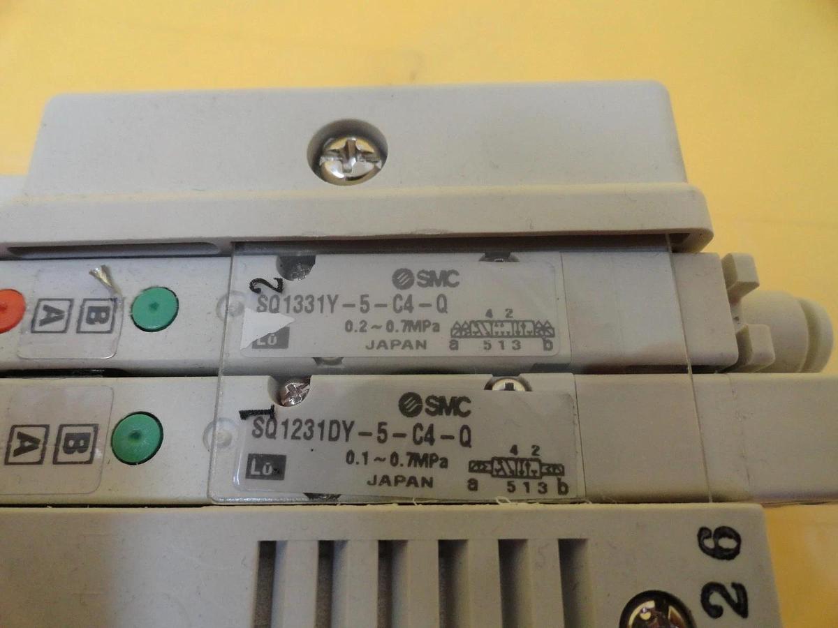 Used TEL Tokyo Electron 2-Port Pneumatic Manifold SQ1231DY-5-C4-Q PR300Z Used