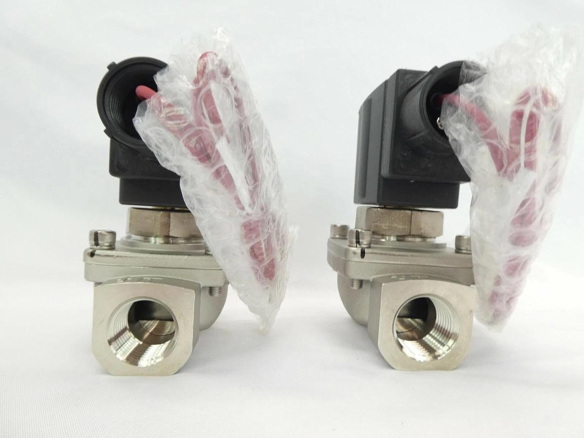 SMC VXZ2240J-04-2CR1 2-Way Media Valve Lot of 2 New Surplus