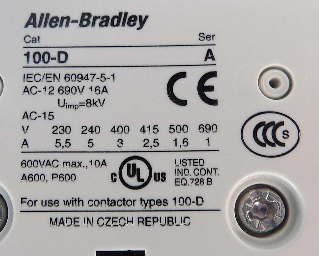 Used AB Allen-Bradley 100-D420 Industrial Contactor 100-D 110-130V Lot of 2 Working