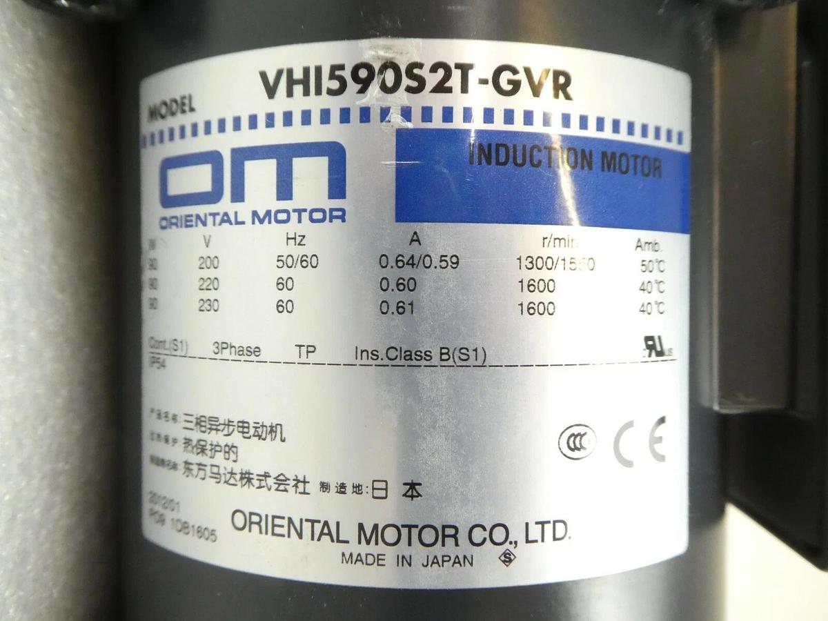 Used Oriental Motor VHI590S2T-GVR Induction Drive GVR5G100 Working Surplus