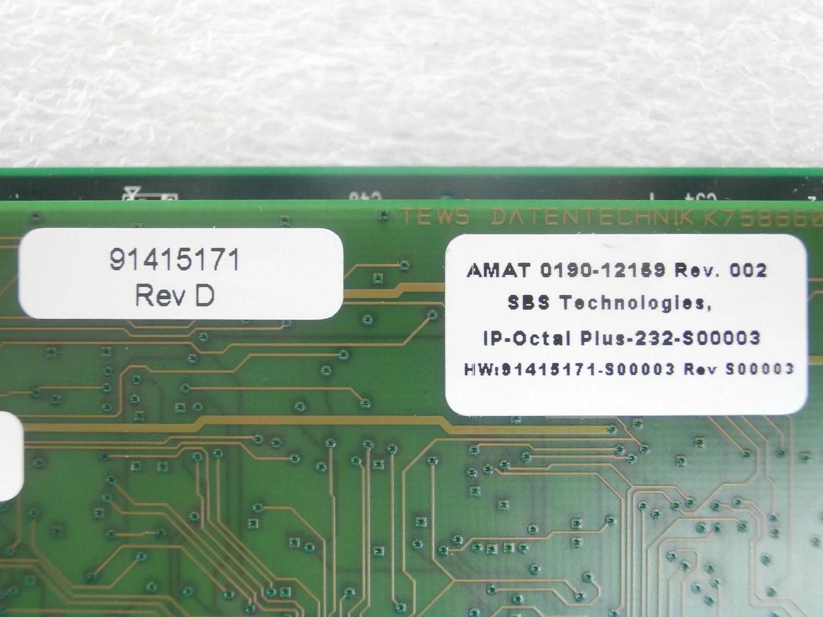 Used SBS cPCI-100-BP Single IndustryPack Carrier PCB Card AMAT 0190-07848 Working