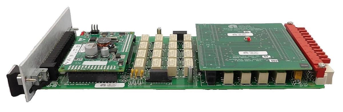Used AMAT Applied Materials 0090-00353 Buffer Interlock PCB Card 0100-20458 Working