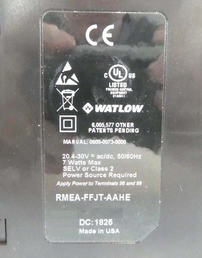 Used Watlow EZ-ZONE RMT Multi-Function Thermal Controller PID AMAT Working Surplus
