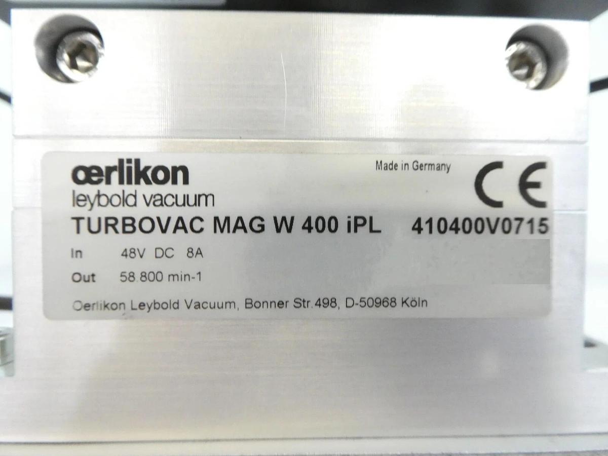 Used TURBOVAC MAG W 400 iPL Leybold 410400V0715 Turbo Pump FAN MAG 300 Tested Working
