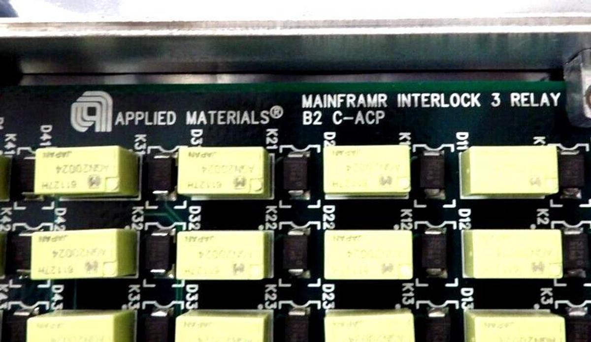 Used AMAT Applied Materials 0190-26810 MainFrame Interlock 3 Relay PCB Working Spare