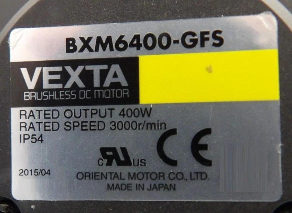 Used Oriental Motor BXM6400-GFS Motor Gearhead Assembly D3874-162 VEXTA AMAT Working