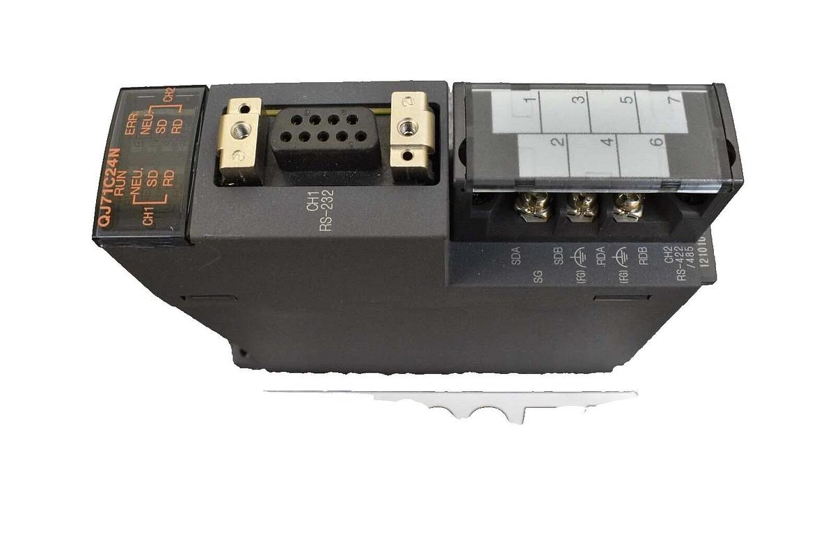Used Mitsubishi QJ71C24N RS-232 / RS-422 / 485 PLC Module MELSEC-Q Working Surplus