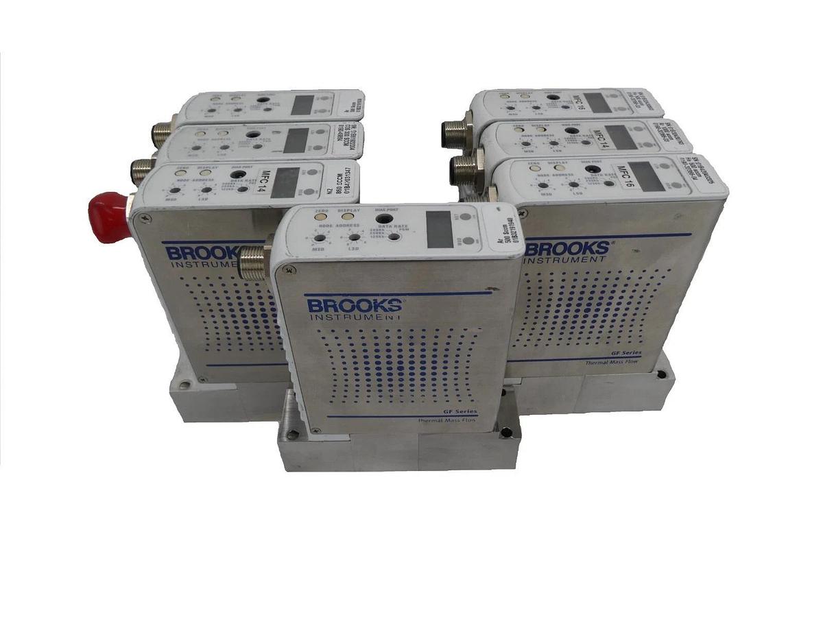 Used Brooks GF-125CXXC Mass Flow Controller MFC N2 Reseller Lot of 7 Working Surplus
