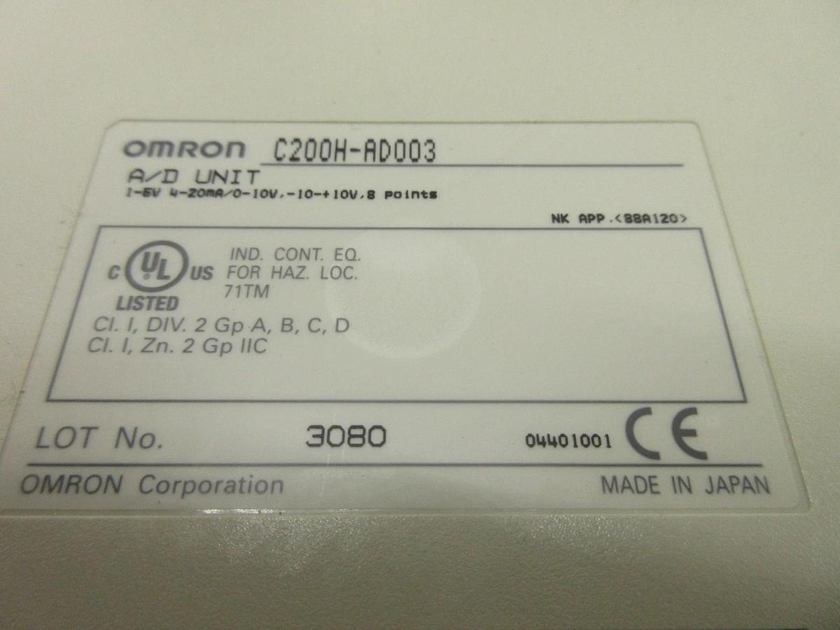 Used Omron C200HE Programmable Logic Controller PLC SYSMAC Nikon NSR-S202A Working