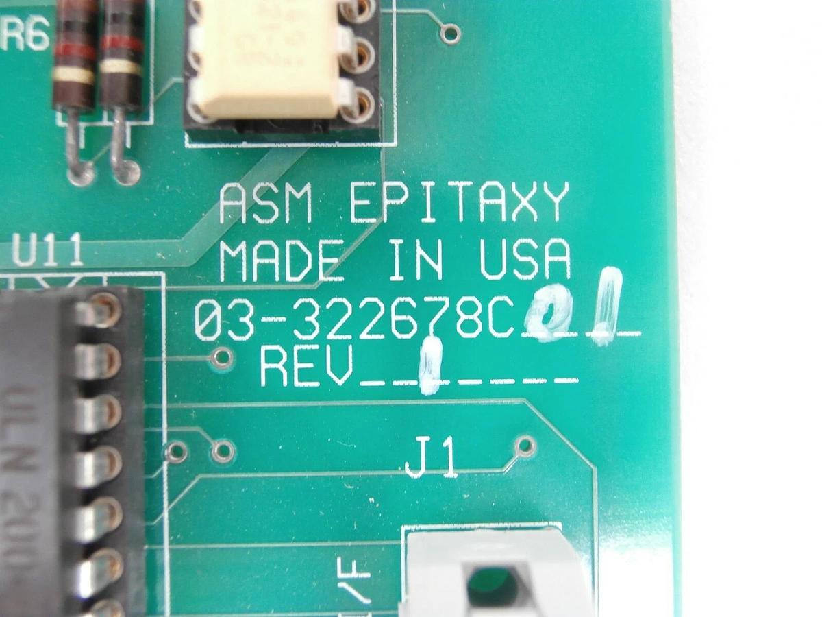 Used ASM 03-322678C01 Epitaxy Auxiliary Interface PCB 16-322679C01 Working Surplus