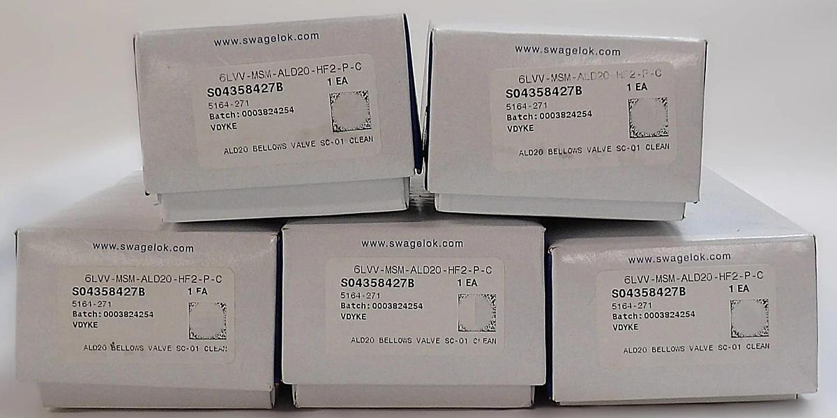Swagelok 6LVV-MSM-ALD20-HF2-P-C ALD UHP Diaphragm Valve Lot of 5 New