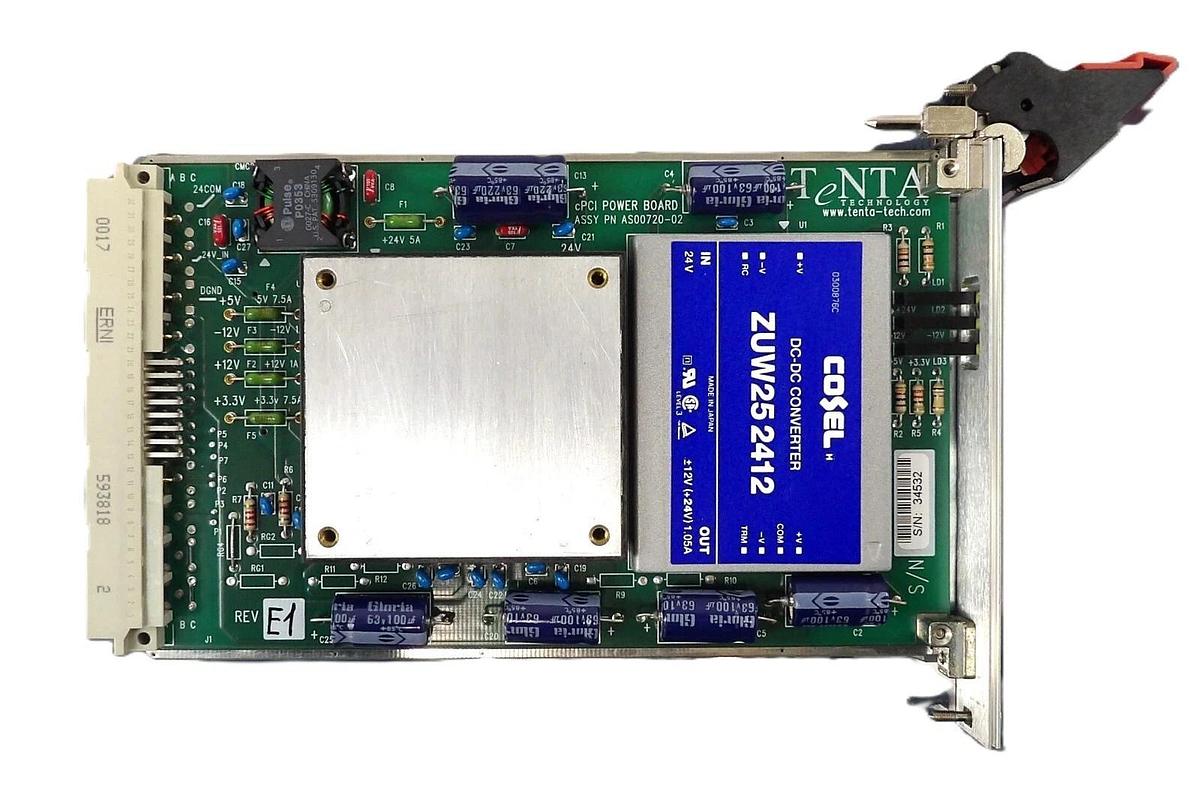 Used MKS Instruments AS00720-02 cPCI Power Supply PCB cPCI PWRS-0720 AMAT Working