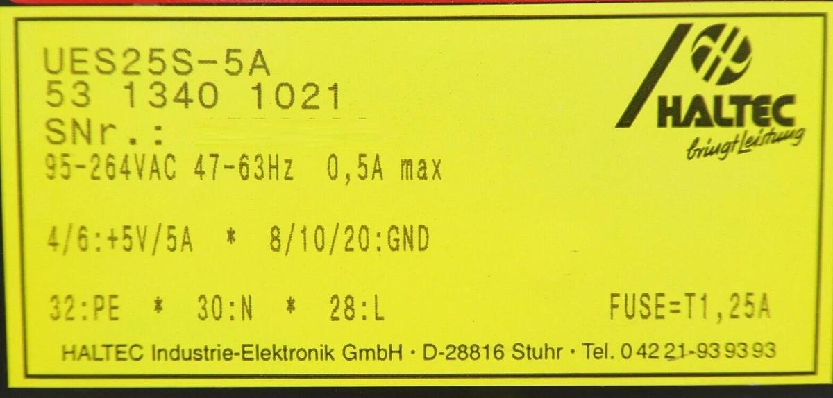 Used HALTEC UES25S-5A Power Supply PCB Card 53 1340 1021 Reseller Lot of 3 Working