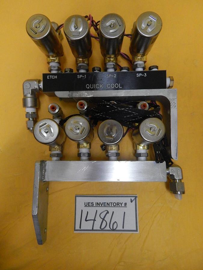 Used MRC Materials Research A118037 Pneumatic Manifold VDW31-5G-4 Set of 2 Star Used