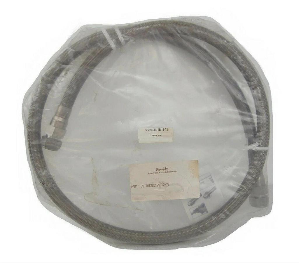 Swagelok SS-TH12SL12SL12-72 SS Braided PTFE Hose T Series Tube Fittings 72" New