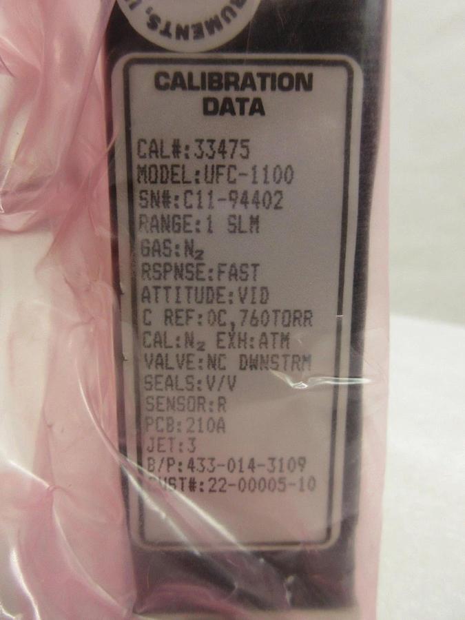 Refurbished UNIT Instruments UFC-1100 Mass Flow Controller 1 SLM N2 Refurbished