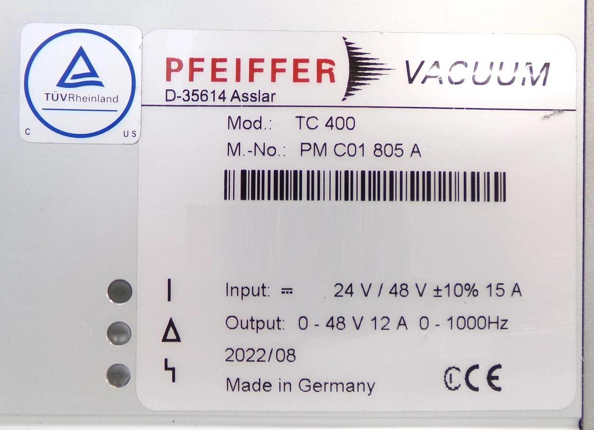 Used SplitFlow 310 Pfeiffer PM P03 626 A Turbomolecular Pump TC400 Working