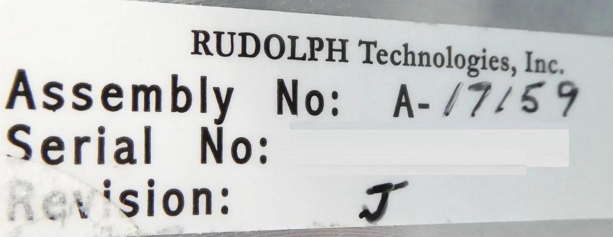 Used Rudolph Technologies A-17159 Z-Chuck Wafer Stage Assembly Surplus Spare