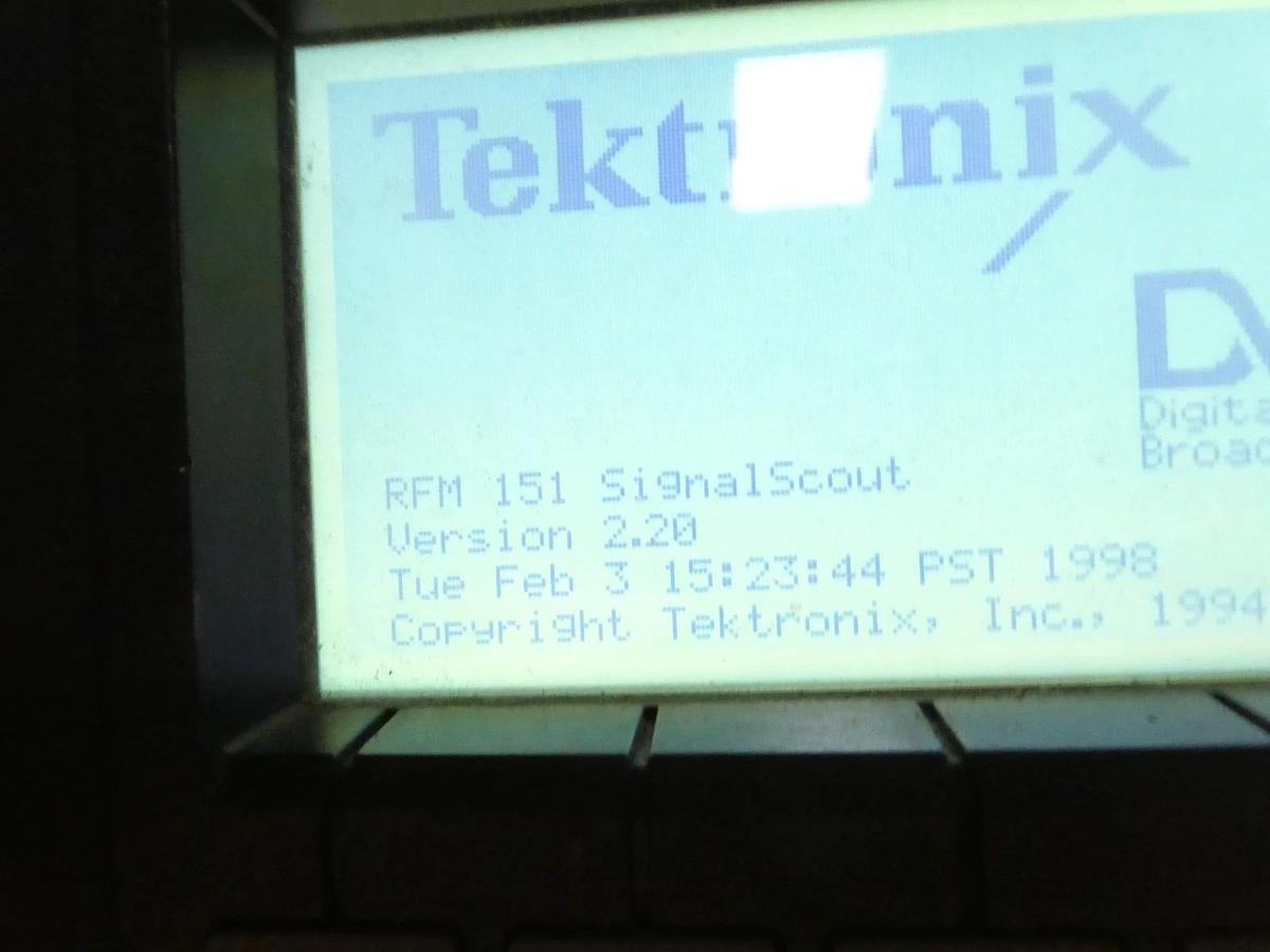 Used Tektronix RFM151 Signal Scout Cable VRF Analyzer SignalScout Working Surplus