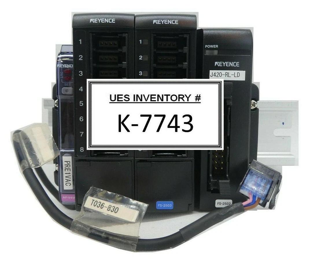 Used Keyence FS Photoelectric Sensor Assembly AP-V41A FS-2503 FS-2502 NSR FX-601F