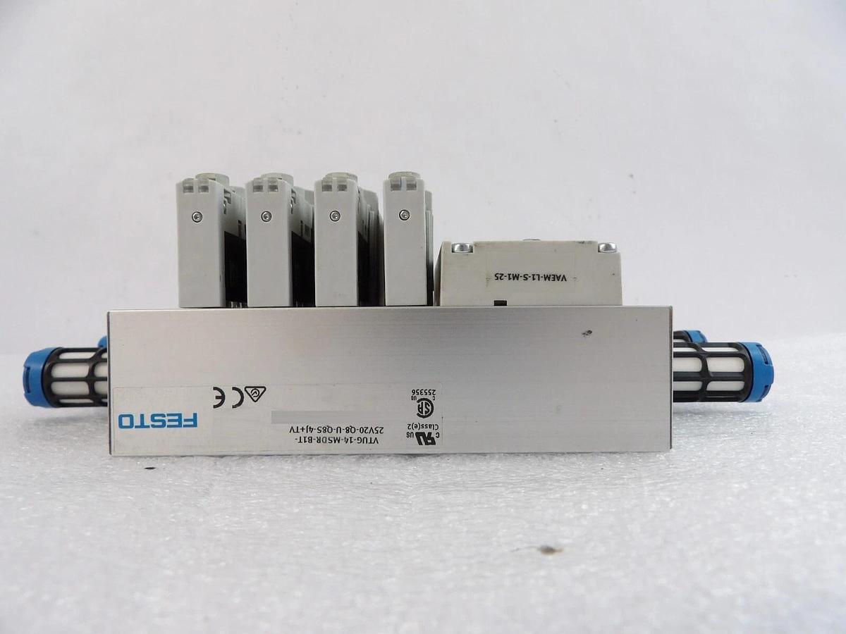 Used Festo VTUG-14-MSDR-B1T-25V20-Q8-U-Q8S-4J+TV Valve Terminal Working Surplus