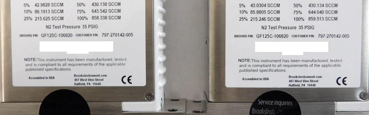 Used Brooks Instrument GF125CXXC Mass Flow Controller MFC Reseller Lot of 12 Working