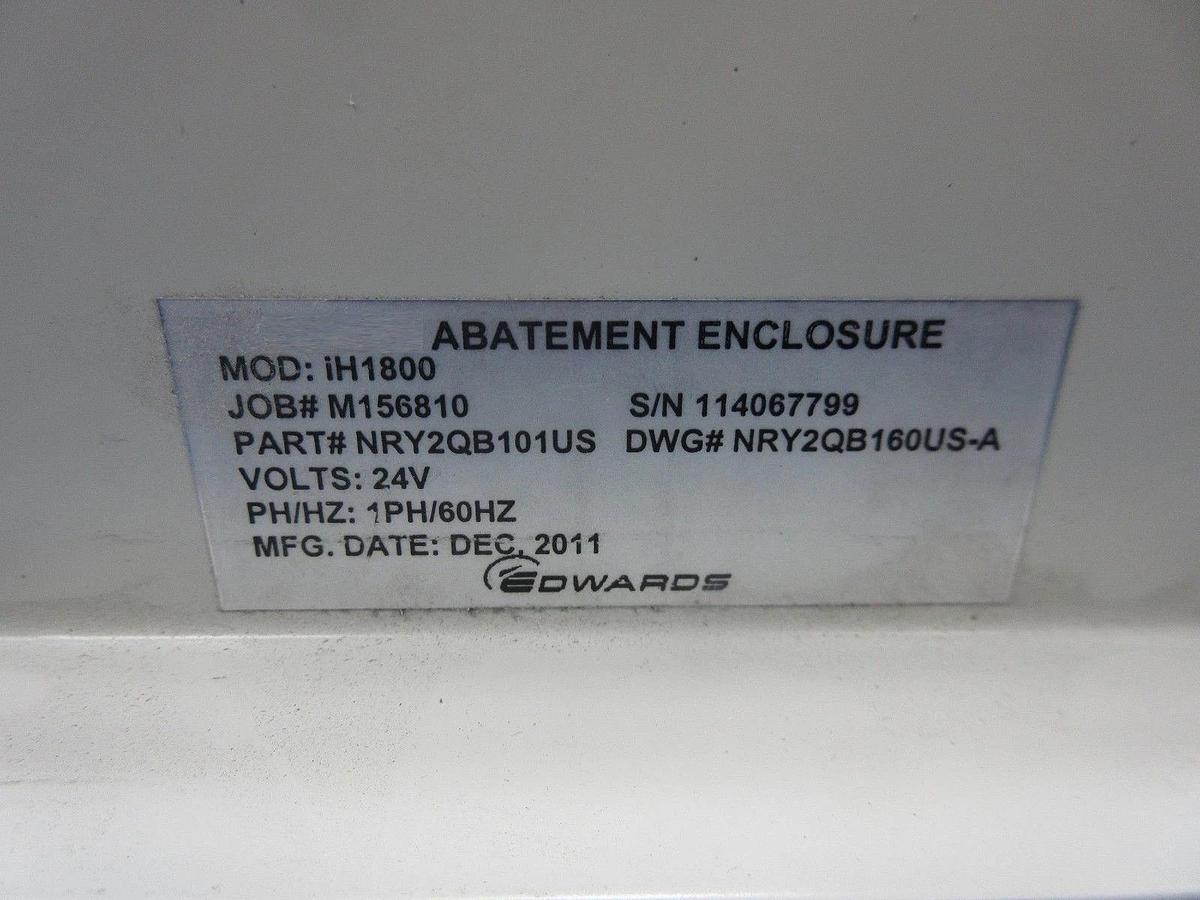 Used Edwards U20001152P Abatement Control Base Assembly NRY2QB101US GR-2-SN(S) used