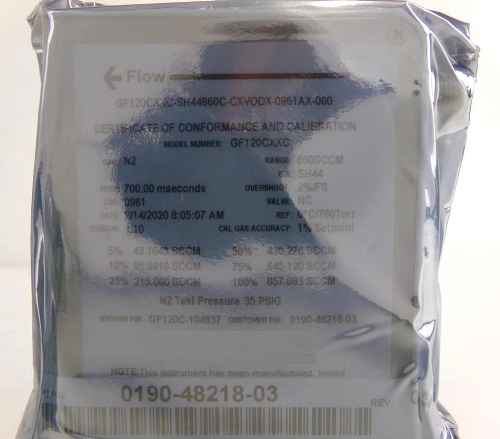 Brooks GF120C-104837 Mass Flow Controller MFC AMAT 0190-48218 Lot of 3 New