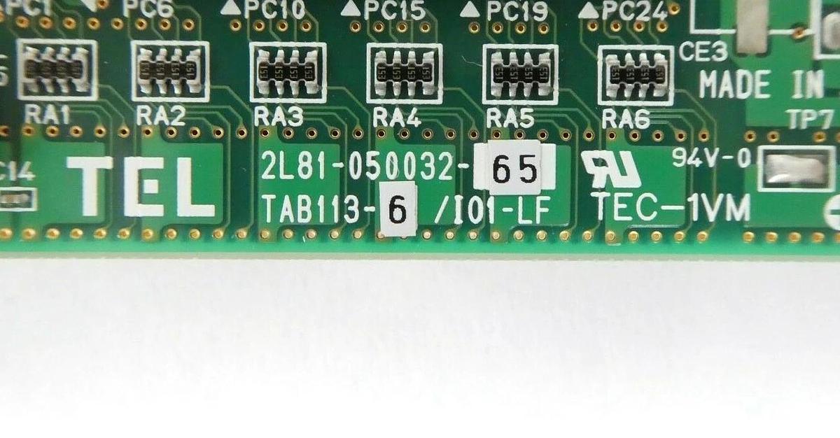 Used TEL Tokyo Electron 2L81-050032-65 Network PCB TAB113-1/I01-LF Working Surplus