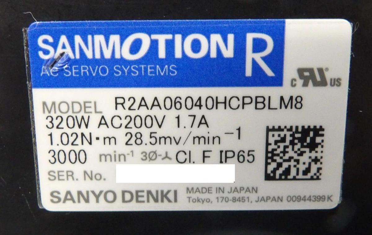 Used Sanyo Denki R2AA06040HCPBLM8 AC Servo Motor SANMOTION R Lot of 3 Working
