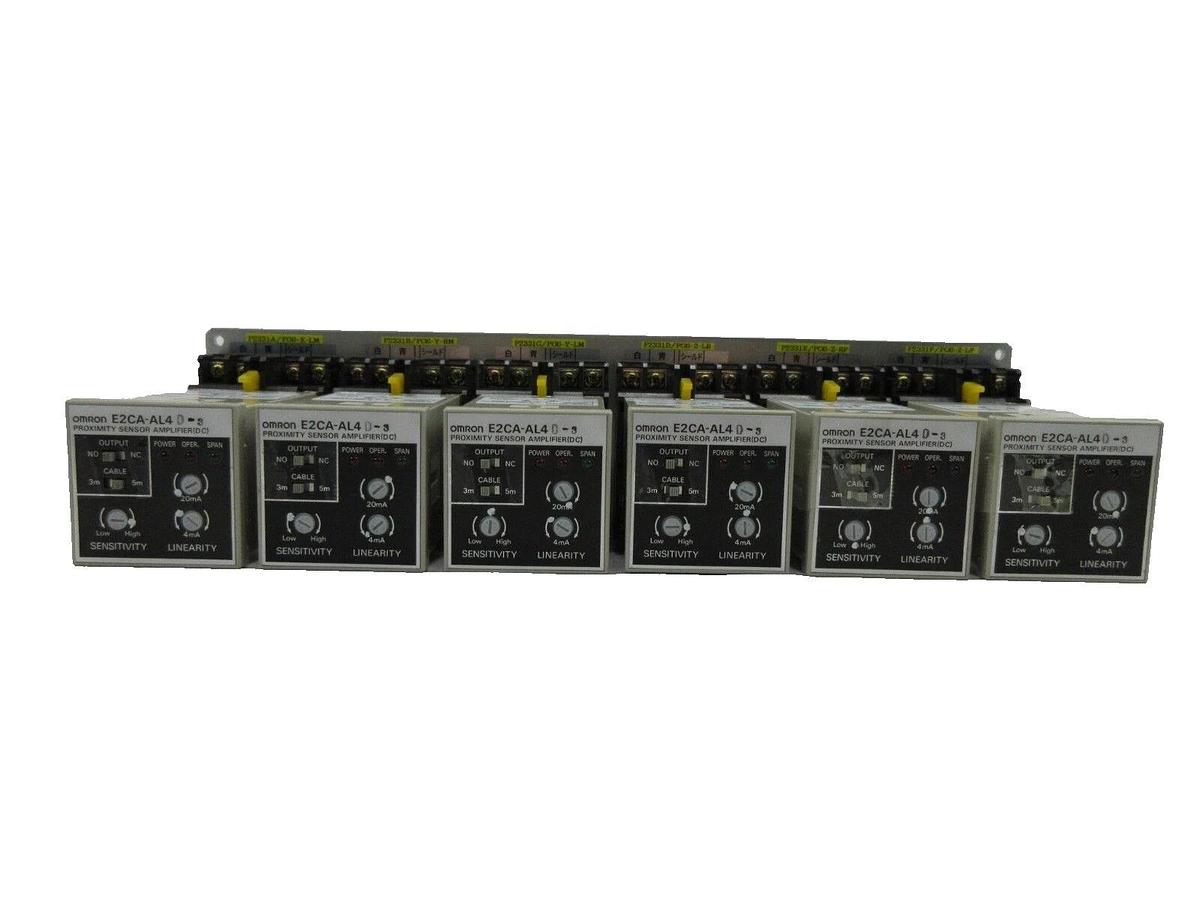 Used Omron E2CA-AL4D-3 Proximity Sensor Amplifier Assembly Set of 6 Nikon NSR Working