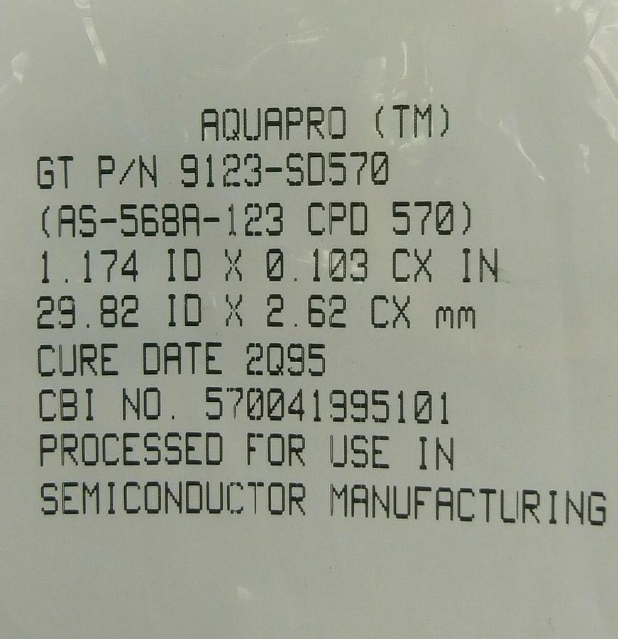 Used Greene Tweed 9123-SD570 Chemraz O-Ring AS-568A-123 CPD 570 Lot of 17 New Surplus