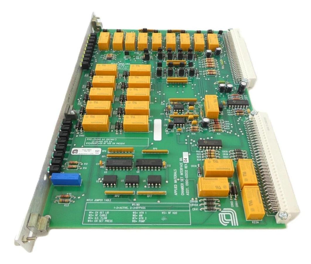 Used AMAT Applied Materials 0100-03532 Chamber Set Interface PCB Card No Tabs Surplus