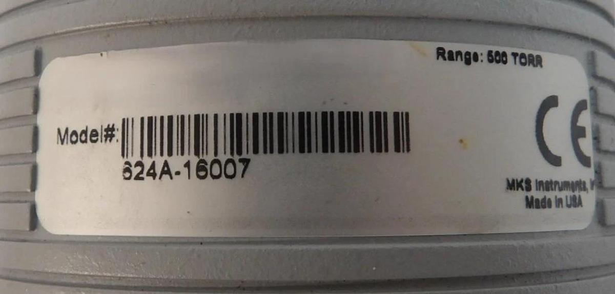 Used MKS Instruments 624A-16007 Baratron Pressure Transducer Type 624 Working