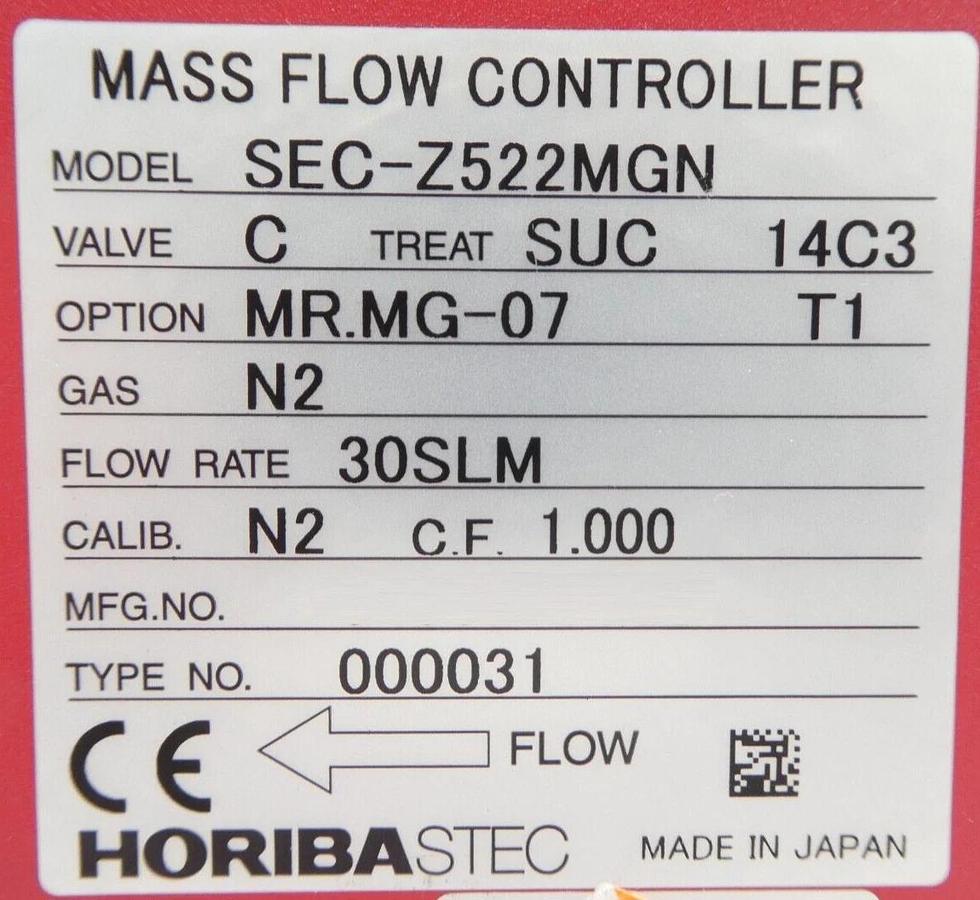 Used Horiba STEC Z500 Mass Flow Controller MFC SEC-Z512MGX SEC-Z522MGN Lot of 7 Spare